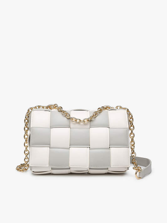 Checkered Crossbody w/ Chain Strap