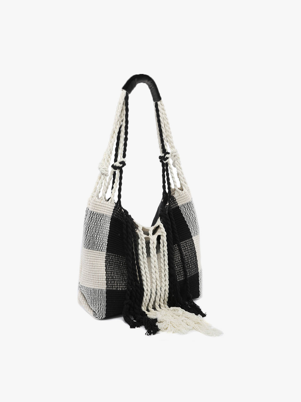 Plaid Woven Satchel